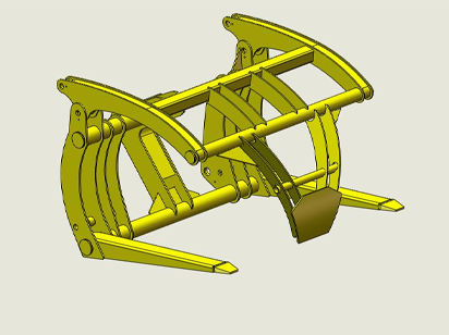 A-Shaped Wooden Fork For the Wheel Loader
