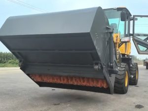 cargadora de ruedas barredora de nieve superficie de fijación acabado control de congelación
