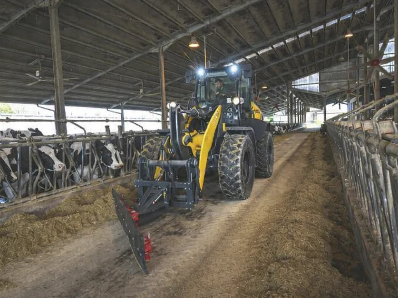 Компактные колесные погрузчики, работающие на современных животноводственных фермах